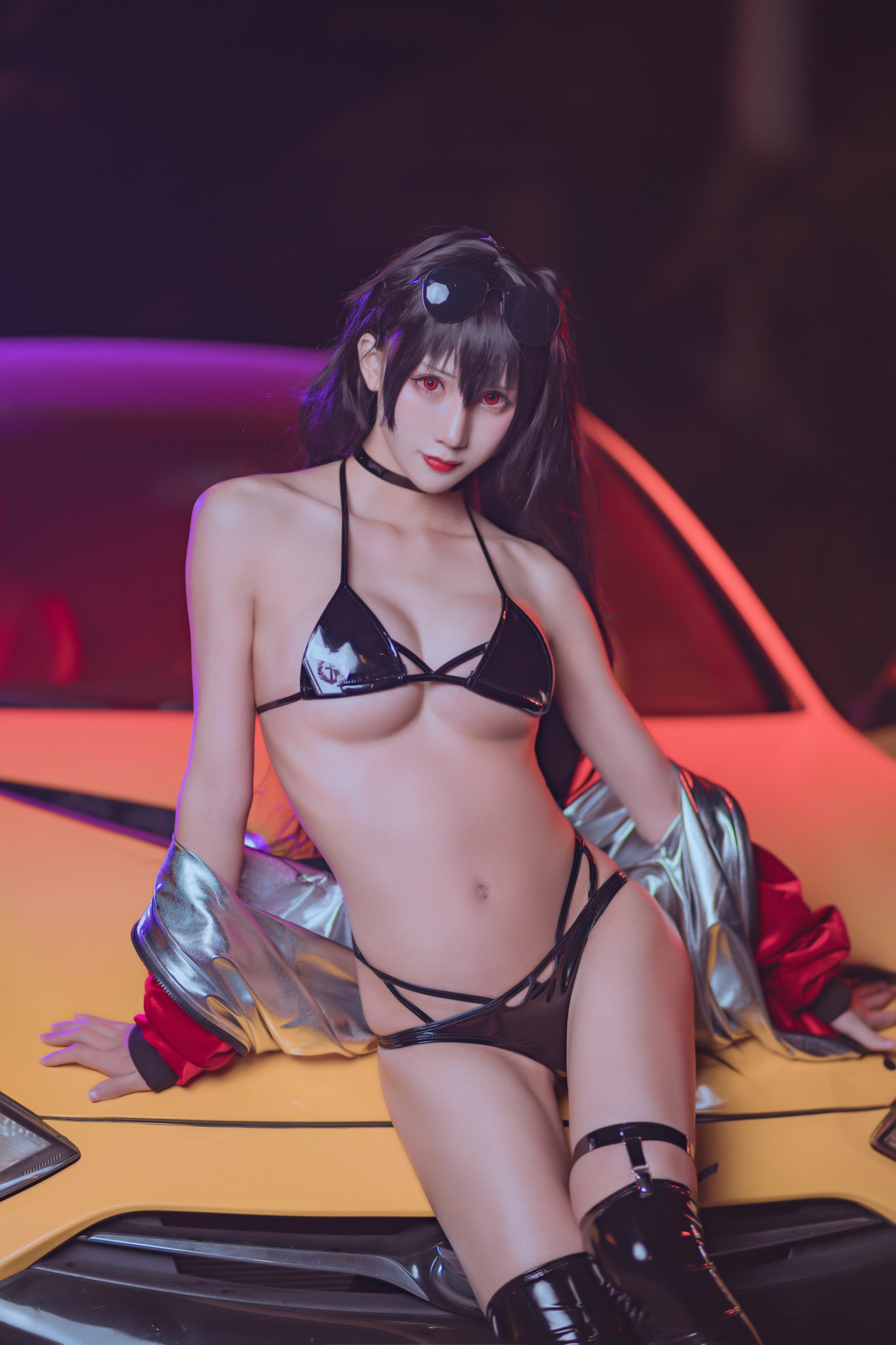 图片[1]-masaki雅祈 – NO.008 大凤机车服[18P]-XikXak